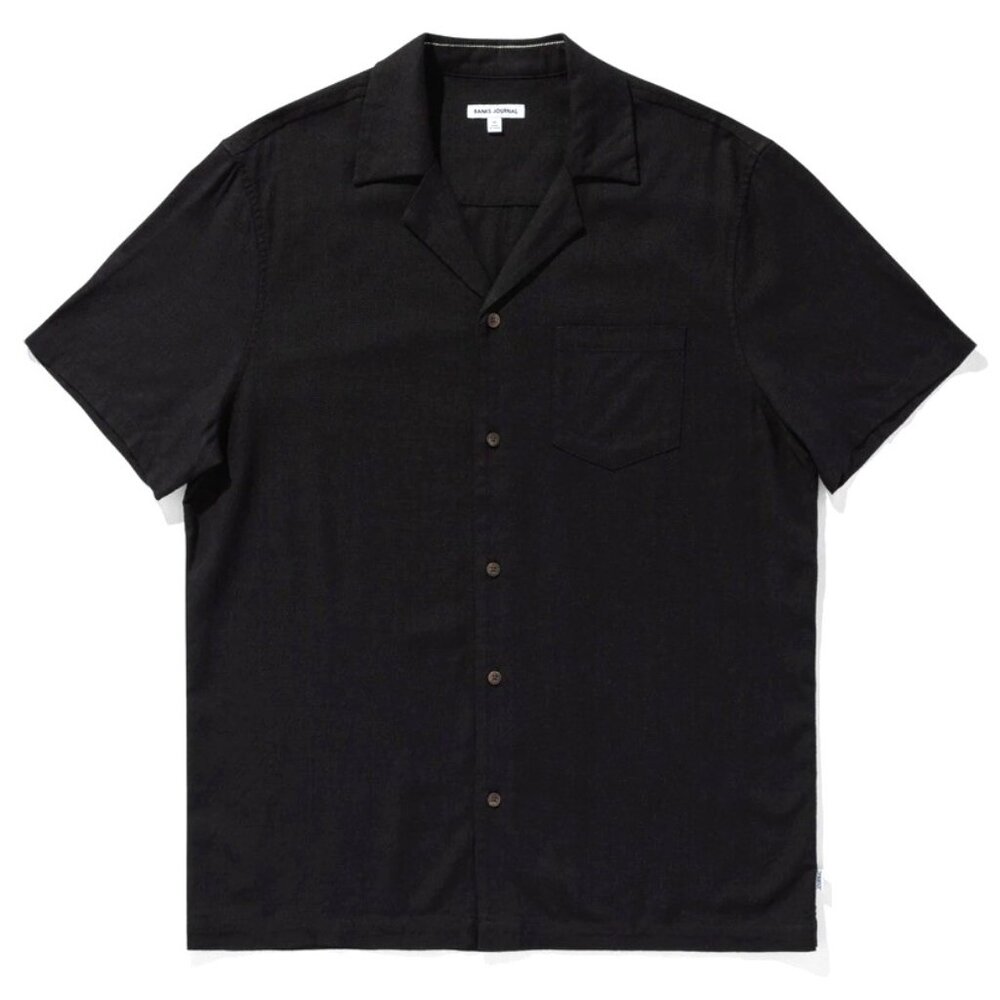 Banks Journal Men's Brighton Short Sleeve Woven Shirt XL Black
